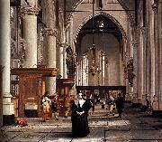 Cornelis de Man Interior of the Laurenskerk in Rotterdam oil painting artist